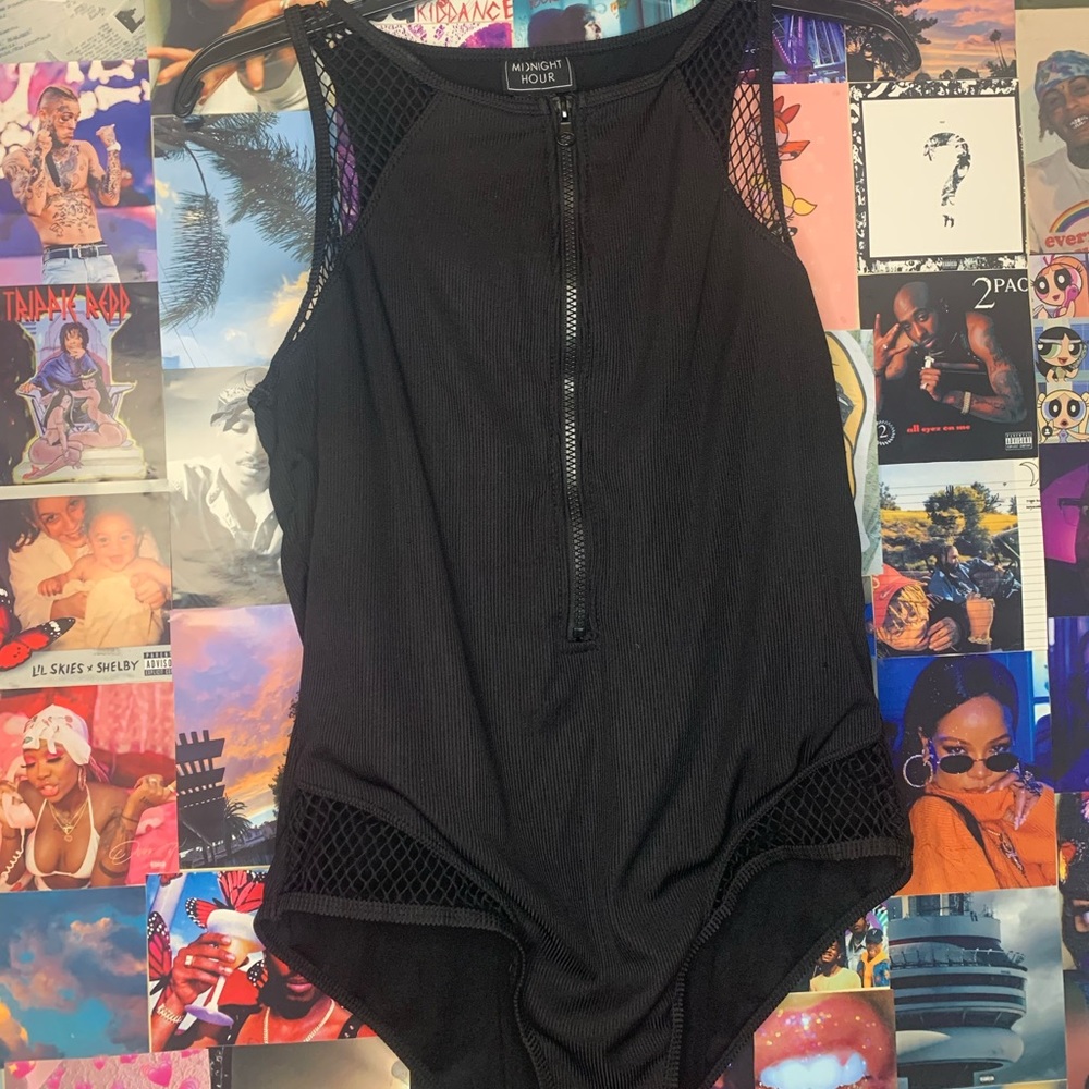 COPY - Black Zip Up One piece Swimsuit